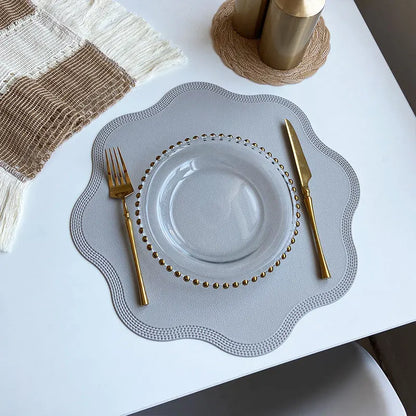 Round Faux Leather Placemats