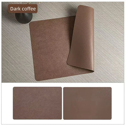 Double-Sided Faux Leather Placemats | Heat Resistant & Waterproof