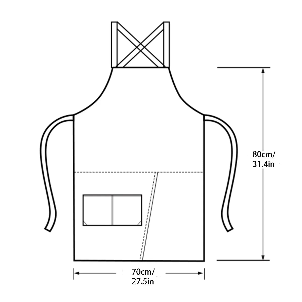 Waterproof Canvas Apron | Split Skirt Design with Pockets