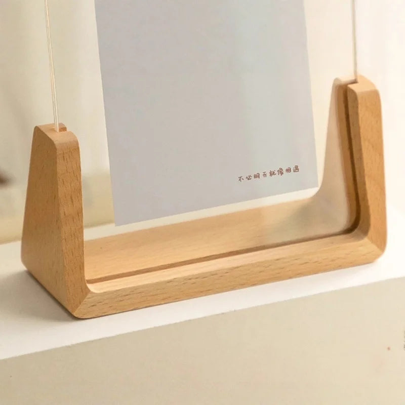U-Shaped Acrylic & Wood Photo Frame