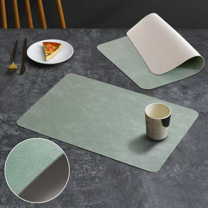Double-Sided Faux Leather Placemats | Heat Resistant & Waterproof