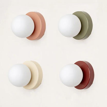 Macaron LED Wall Lamp – Coloured Glass Hardwired Sconce