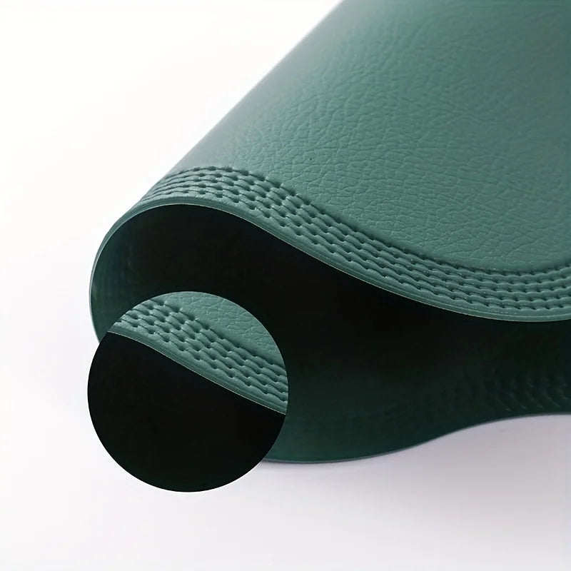 Round Faux Leather Placemats