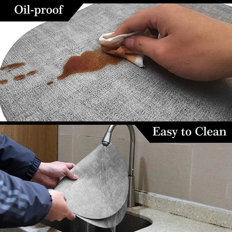 Oval Faux Leather Placemats | Heat Resistant & Non-Slip