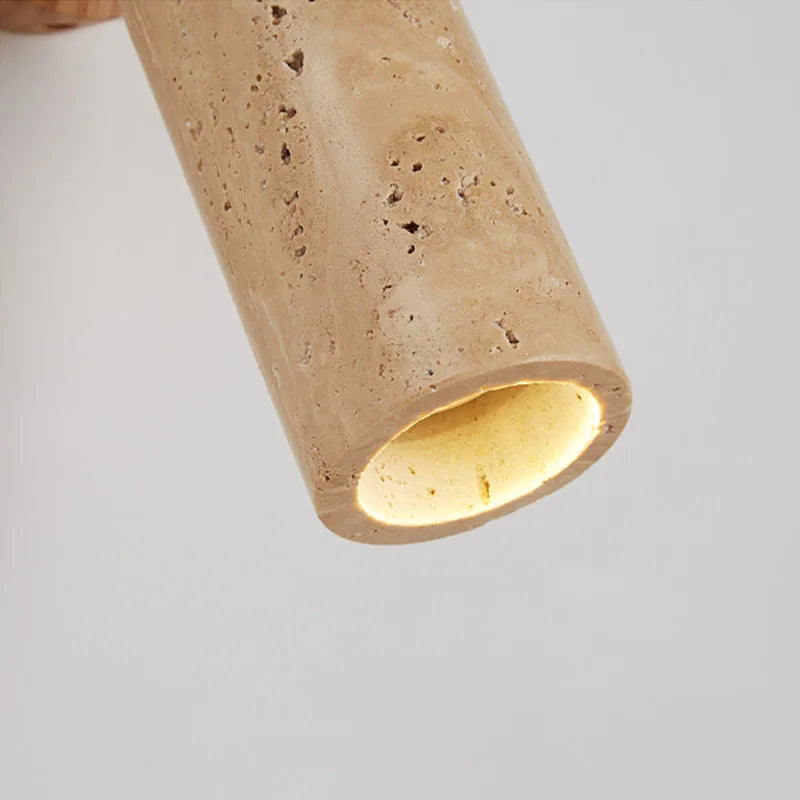Wabi-Sabi Stone & Wood Wall Lamp – Japanese Style Sconce