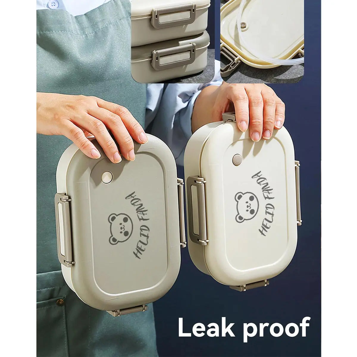 Portable Bento Lunch Box | Leak-Proof with 3 Compartments