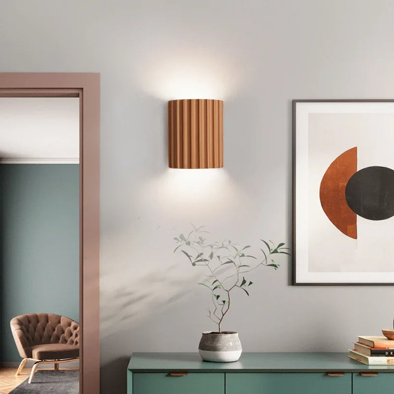 Nordic Modern Resin Wall Lamp – Hardwired Indoor Sconce