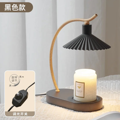 Nordic Candle Warmer Lamp | Metal & Wood Wax Melt Lamp