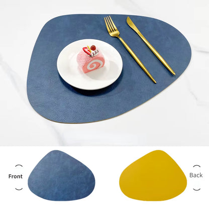 Teardrop Double-Sided Faux Leather Placemats | Non-Slip & Heat Resistant