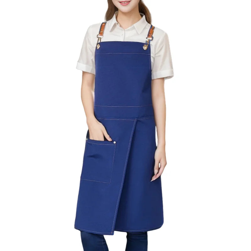 Waterproof Canvas Apron | Split Skirt Design with Pockets