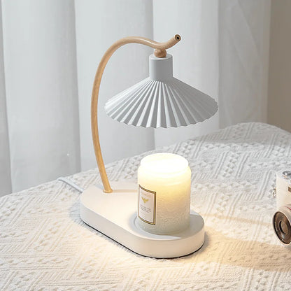 Nordic Candle Warmer Lamp | Metal & Wood Wax Melt Lamp