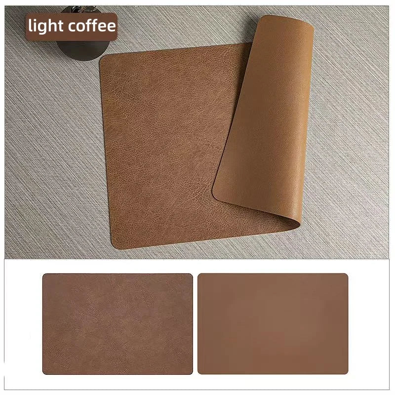 Double-Sided Faux Leather Placemats | Heat Resistant & Waterproof