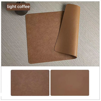 Double-Sided Faux Leather Placemats | Heat Resistant & Waterproof