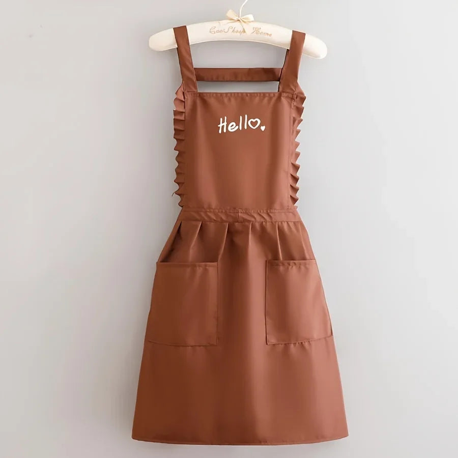 Princess Style Waterproof Apron | Floral Work Apron