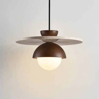 Denmark Creative Led Chandelier Walnut Wood Pendant Light Hanging Lights Bedside Small Lighting Fixtures Indoor Home Decor