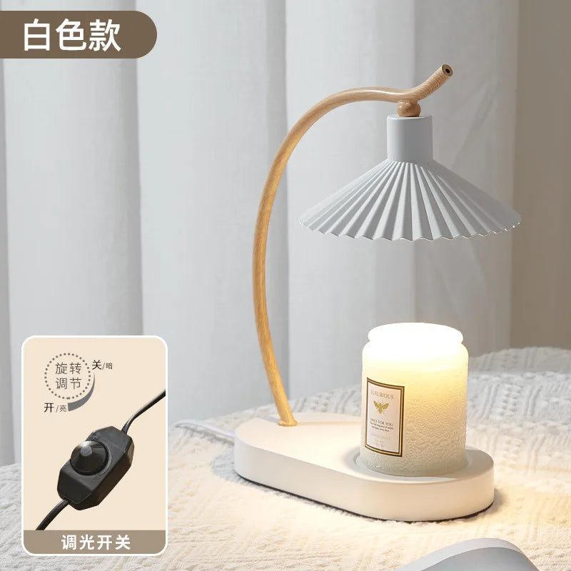Nordic Candle Warmer Lamp | Metal & Wood Wax Melt Lamp