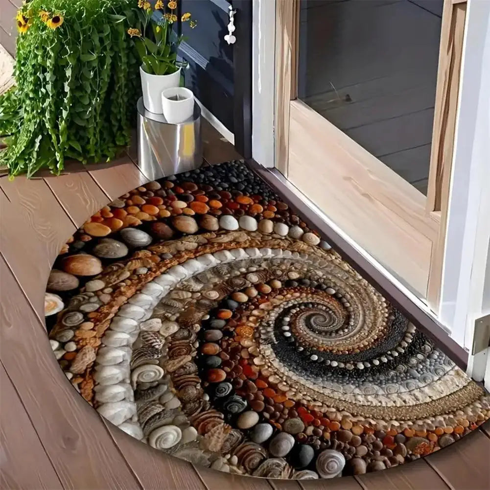 Half-Circle Mosaic Door Mat | Indoor & Outdoor Use
