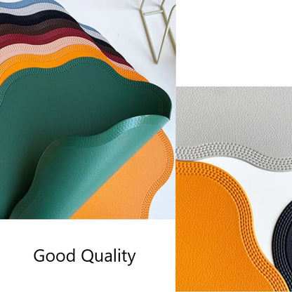 Round Faux Leather Placemats