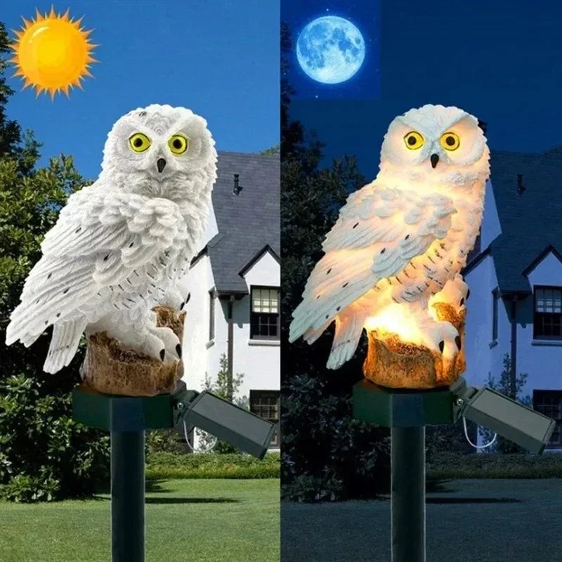 Solar Owl Garden Light | Outdoor Pathway Stake Lamp