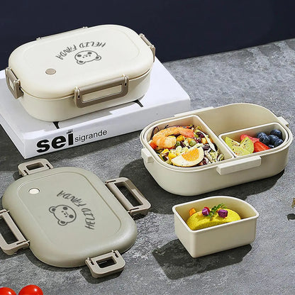 Portable Bento Lunch Box | Leak-Proof with 3 Compartments