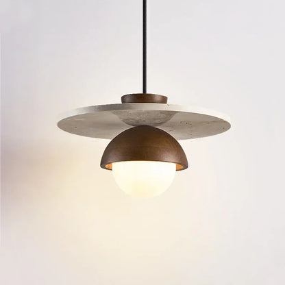 Denmark Creative Led Chandelier Walnut Wood Pendant Light Hanging Lights Bedside Small Lighting Fixtures Indoor Home Decor