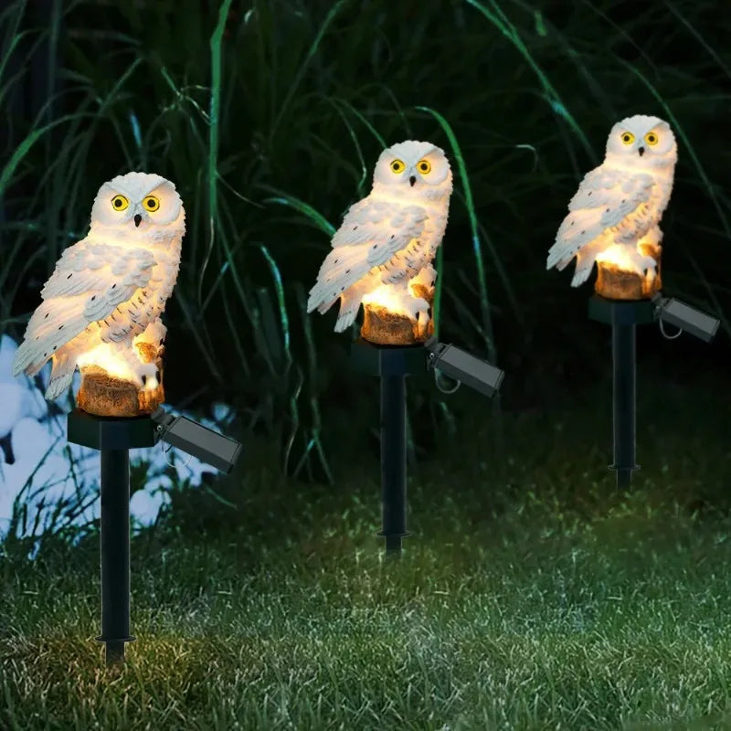Solar Owl Garden Light | Outdoor Pathway Stake Lamp