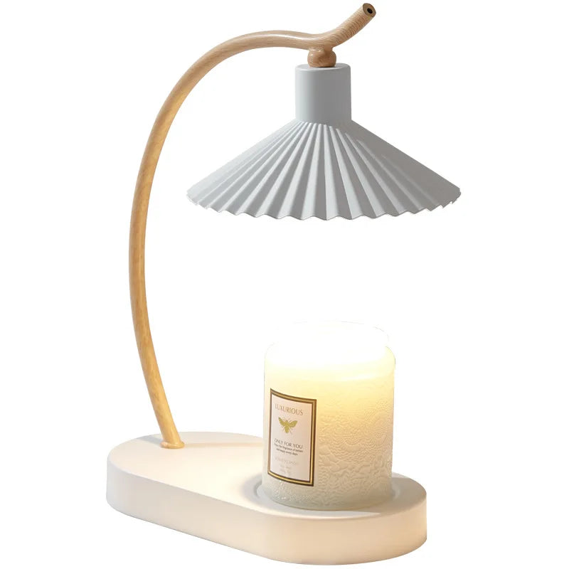 Nordic Candle Warmer Lamp | Metal & Wood Wax Melt Lamp