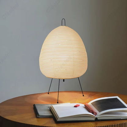Japanese Rice Paper Table Lamp | Minimalist Zen Lighting