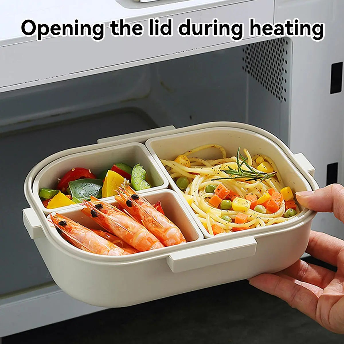 Portable Bento Lunch Box | Leak-Proof with 3 Compartments