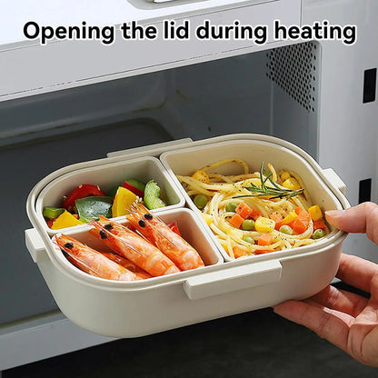 Portable Bento Lunch Box | Leak-Proof with 3 Compartments