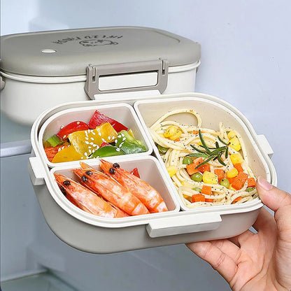 Portable Bento Lunch Box | Leak-Proof with 3 Compartments
