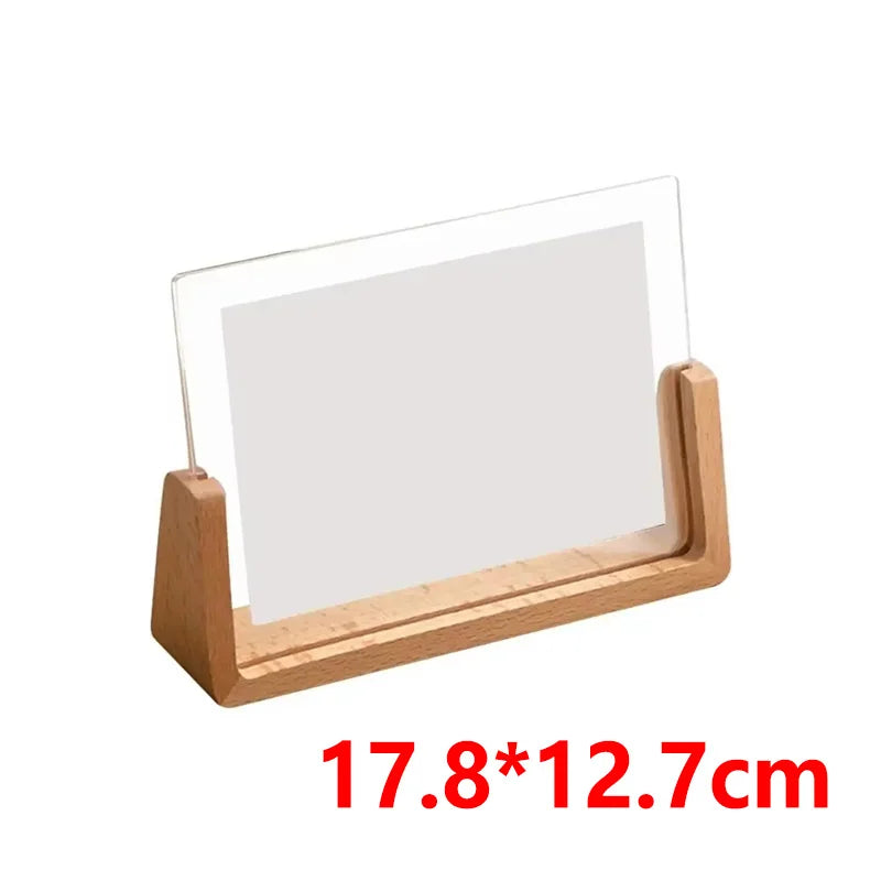 U-Shaped Acrylic & Wood Photo Frame