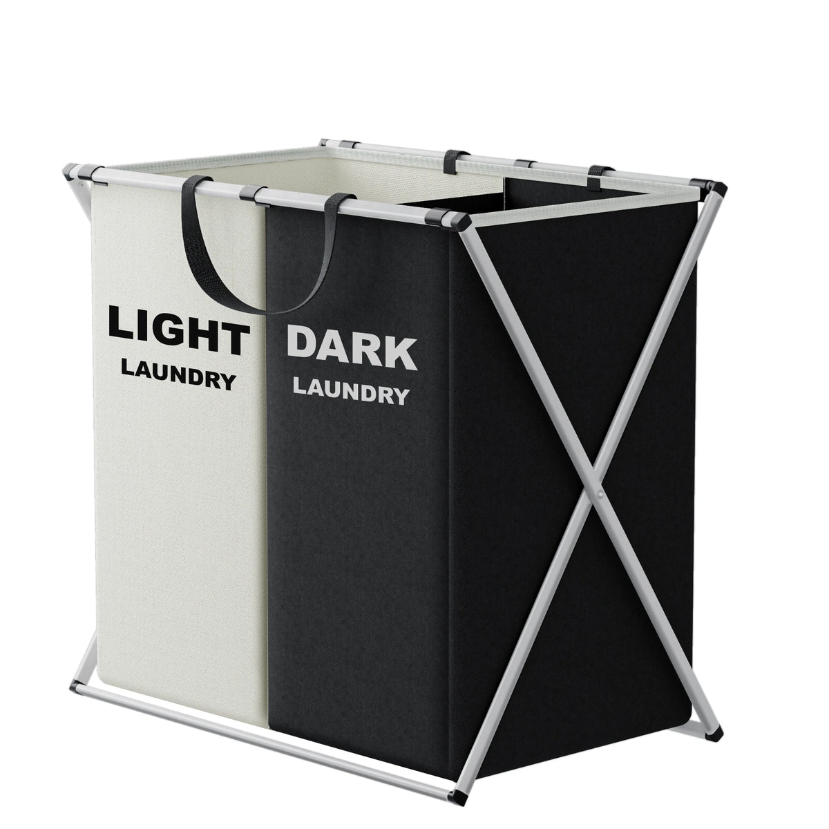 Multi-Section Laundry Hamper | Foldable Clothes Basket with Compartments