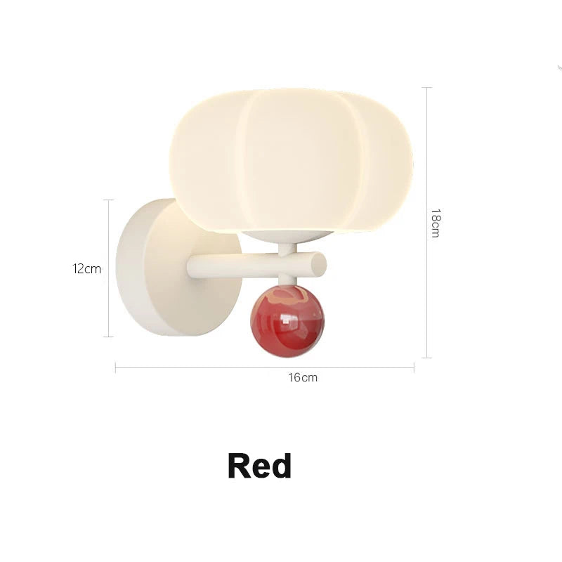 QUASHION Nordic Home Decor Wall Lamps Plastic and Iron Material Sconce Lightings Modern Soft Style Pumpkin Shape Bedroom Lustres