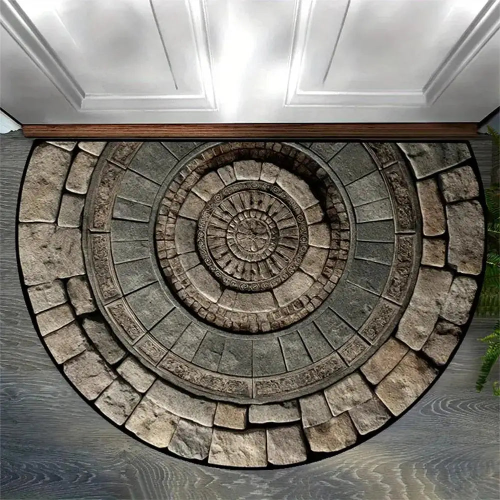 Half-Circle Mosaic Door Mat | Indoor & Outdoor Use