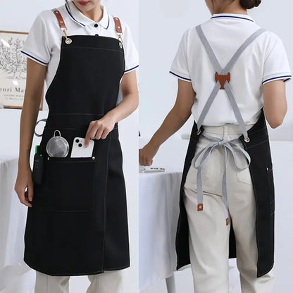 Waterproof Canvas Apron | Split Skirt Design with Pockets