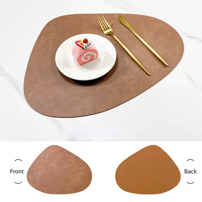 Teardrop Double-Sided Faux Leather Placemats | Non-Slip & Heat Resistant