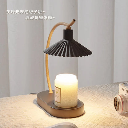 Nordic Candle Warmer Lamp | Metal & Wood Wax Melt Lamp