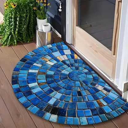 Half-Circle Mosaic Door Mat | Indoor & Outdoor Use