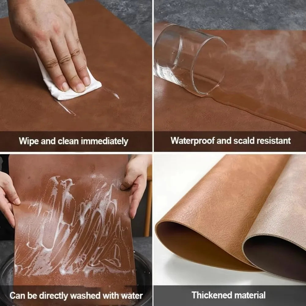 Teardrop Double-Sided Faux Leather Placemats | Non-Slip & Heat Resistant