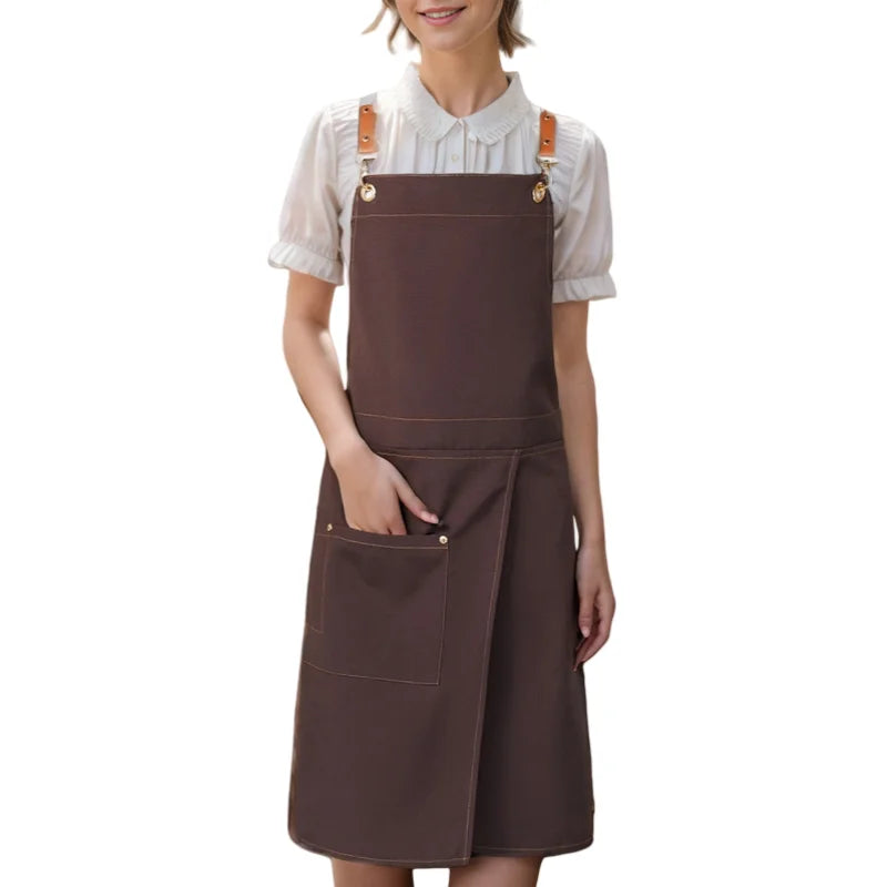 Waterproof Canvas Apron | Split Skirt Design with Pockets