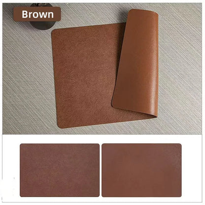Double-Sided Faux Leather Placemats | Heat Resistant & Waterproof