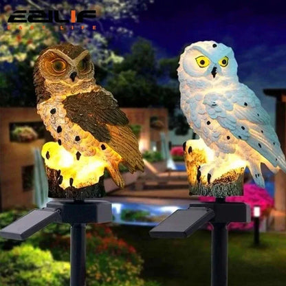 Solar Owl Garden Light | Outdoor Pathway Stake Lamp