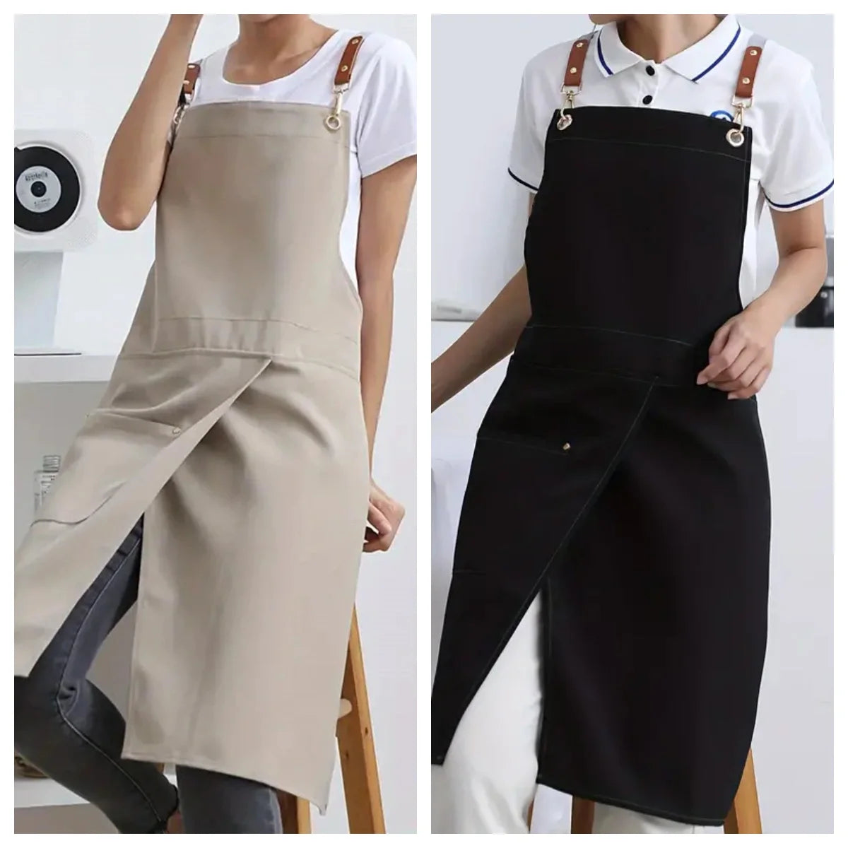 Waterproof Canvas Apron | Split Skirt Design with Pockets