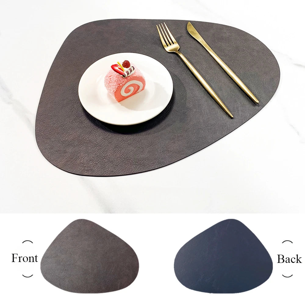 Teardrop Double-Sided Faux Leather Placemats | Non-Slip & Heat Resistant