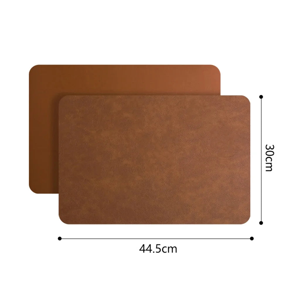 Double-Sided Faux Leather Placemats | Heat Resistant & Waterproof