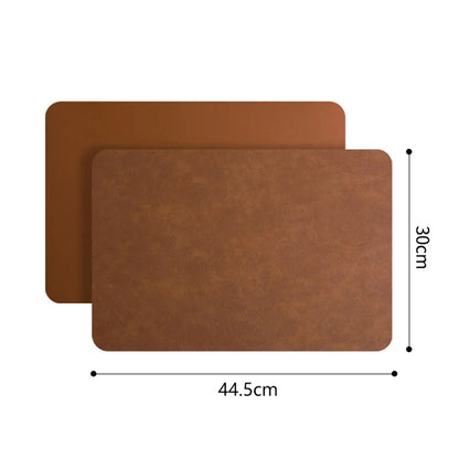 Double-Sided Faux Leather Placemats | Heat Resistant & Waterproof