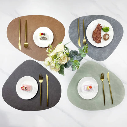 Teardrop Double-Sided Faux Leather Placemats | Non-Slip & Heat Resistant