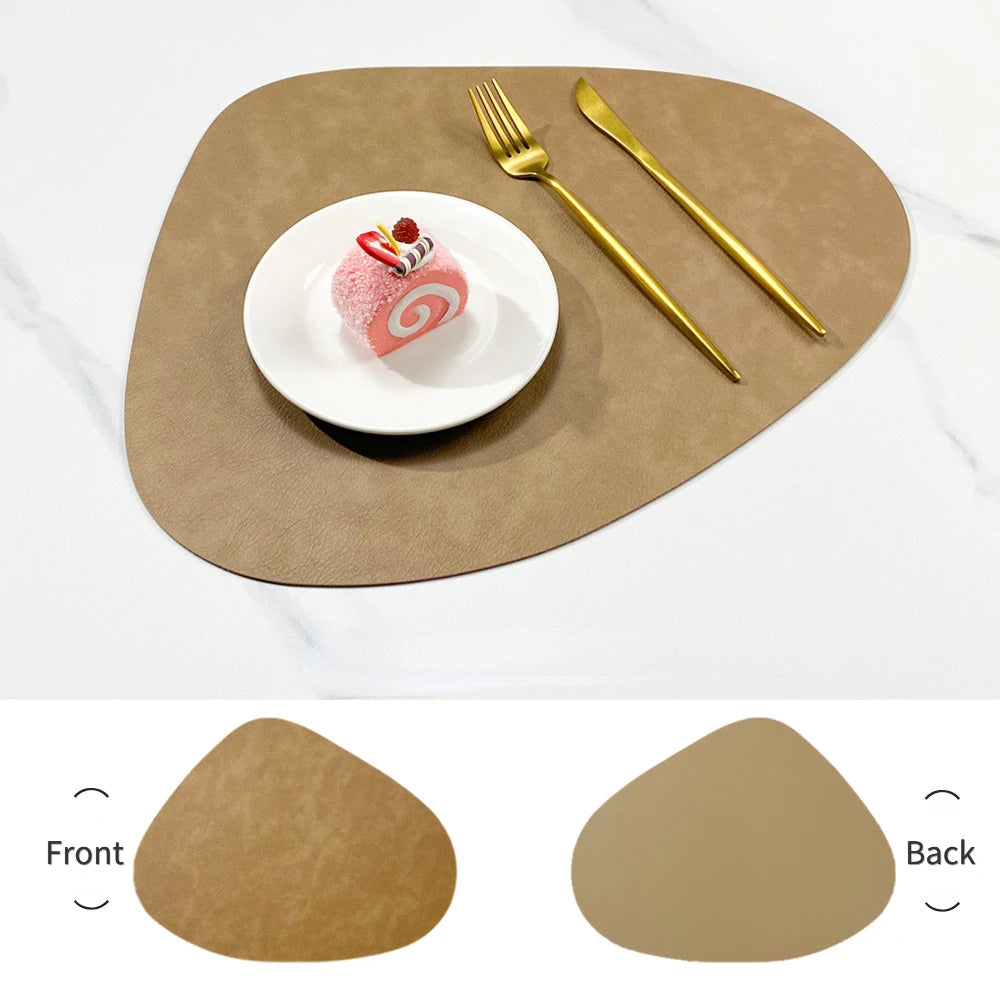Teardrop Double-Sided Faux Leather Placemats | Non-Slip & Heat Resistant