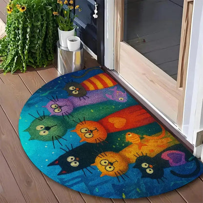 Half-Circle Mosaic Door Mat | Indoor & Outdoor Use